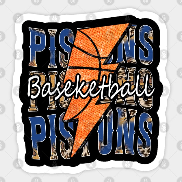 Graphic Basketball Pistons Proud Name Vintage Sticker by Frozen Jack monster